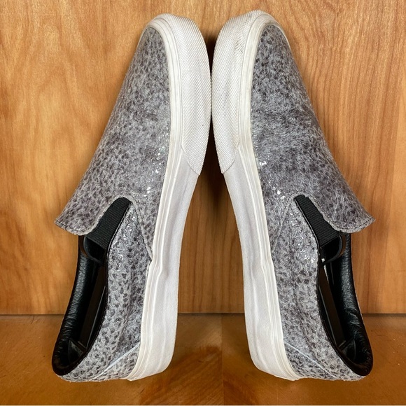 Womens 7.5 Vans Off The Wall Slip On Sneakers Animal Print Grey SEF0796 - Picture 6 of 8
